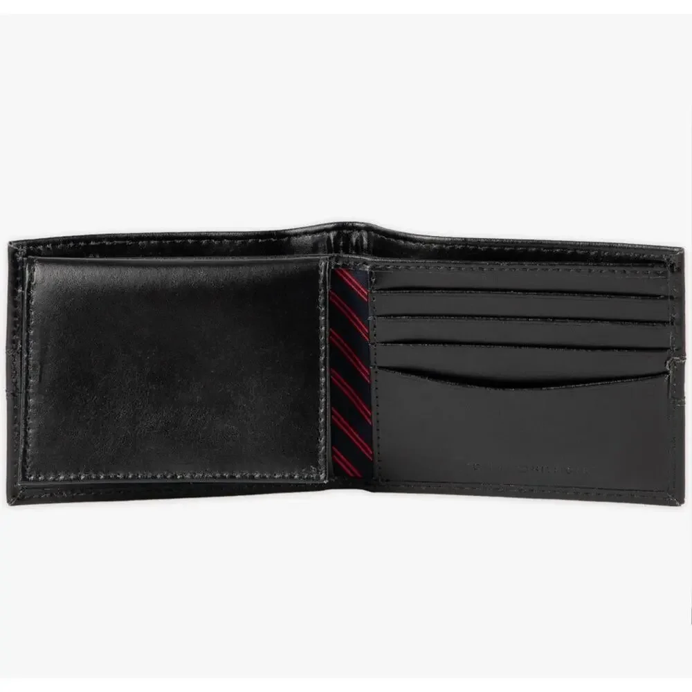 Tommy Hilfiger Men's Leather Orson RFID Bifold Wallet Removable Passcase NEW